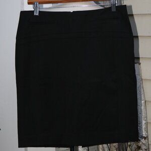 Express Black Stretch Ponte Top Double Seam & Pockets Short Straight Skirt Sz 8